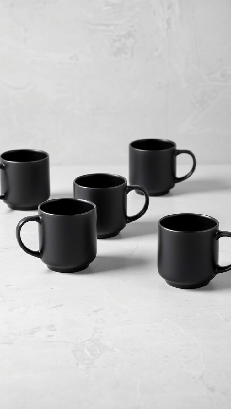 Black Ceramic Coffee Mug – Modern Minimalist Style