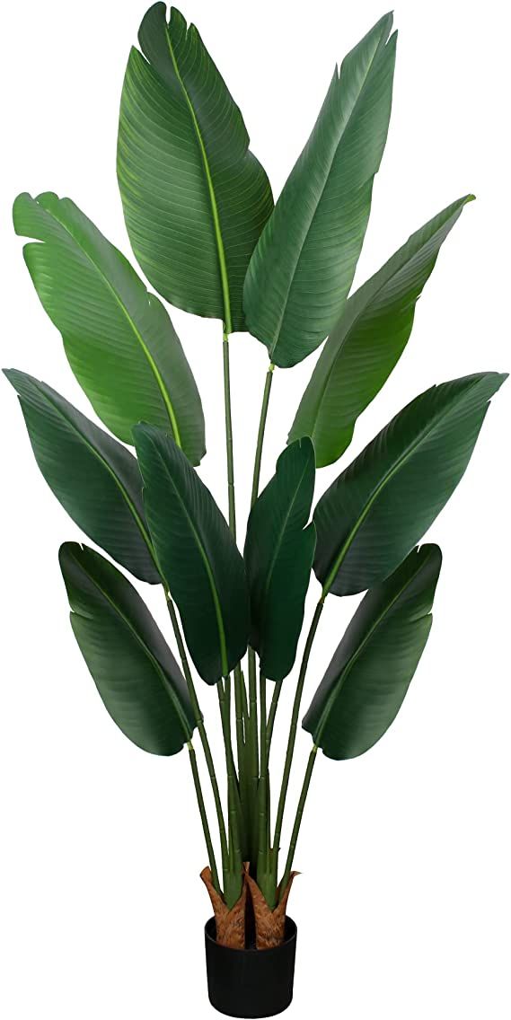 Faux Banana Palm Plant – Tall Artificial Greenery for Home & Office
