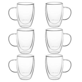 Elegant Coffee Glass mugs (set of 6)