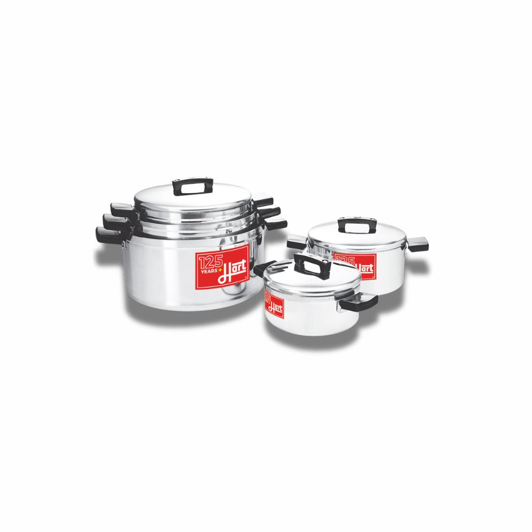 Durable Stainless Steel Pots with Heat-Resistant Handles
