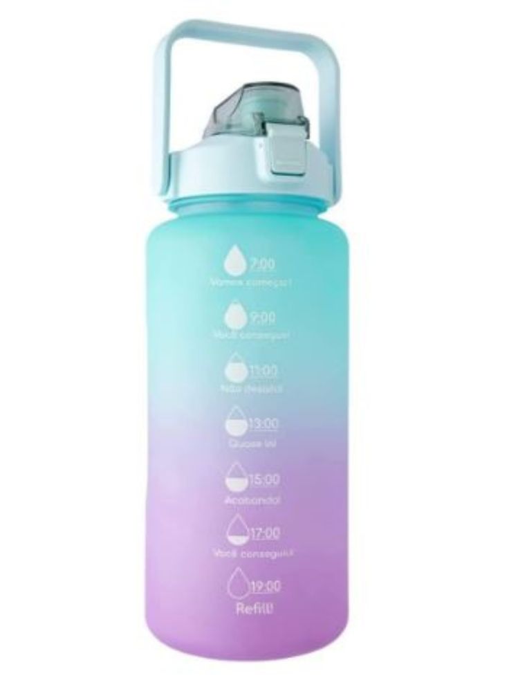 Hydration Tracking Water Bottle – Pastel Gradient, Leakproof