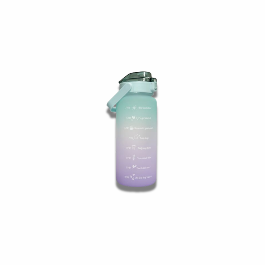 Hydration Tracking Water Bottle – Pastel Gradient, Leakproof