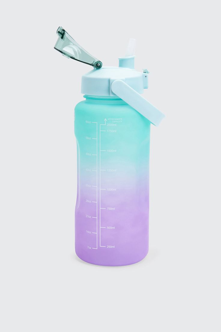 Hydration Tracking Water Bottle – Pastel Gradient, Leakproof
