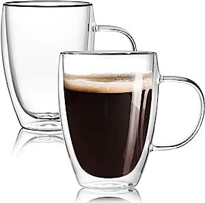 Elegant Coffee Glass mugs (set of 6)