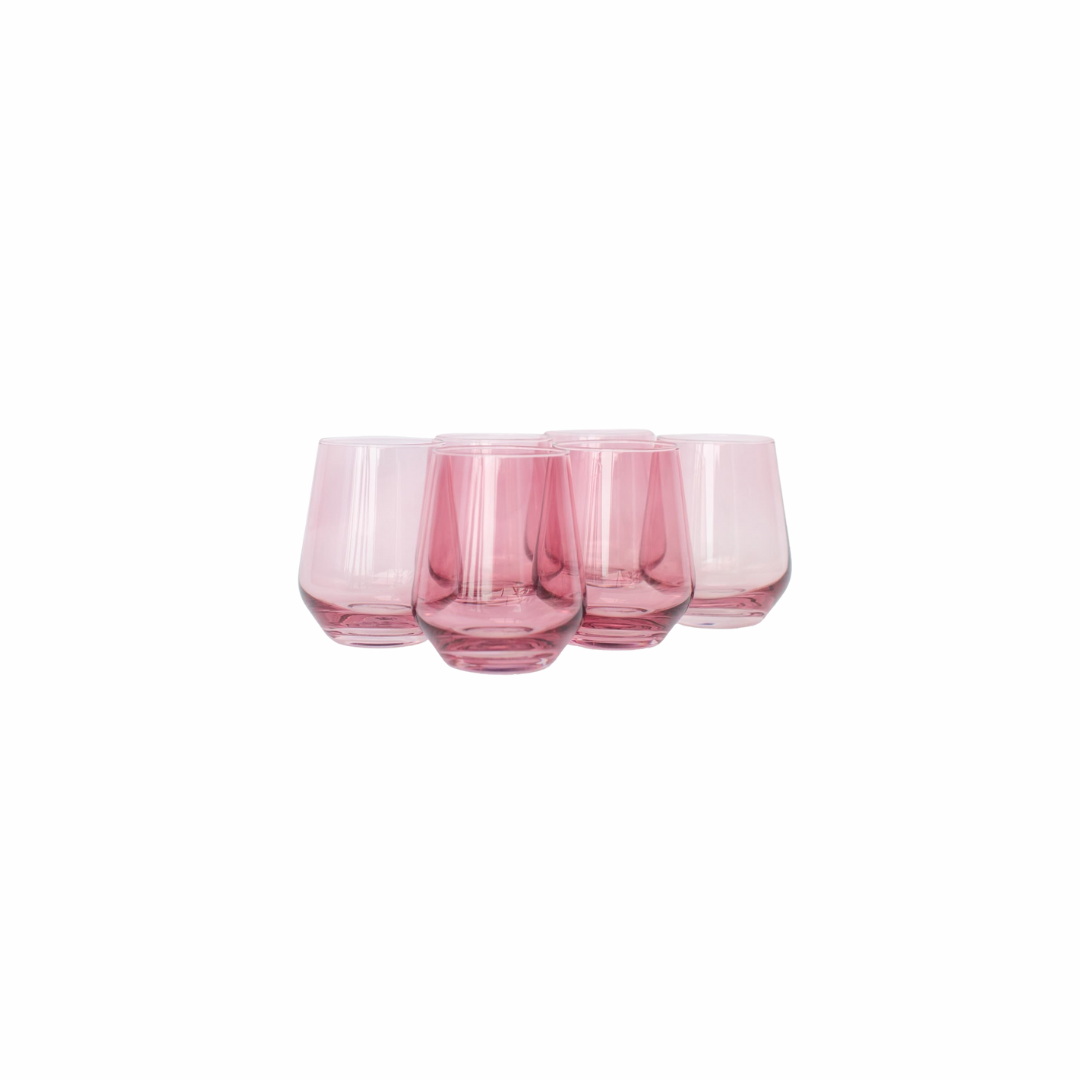 Set of Modern Pink Drinking Glasses – Elegant Home Essentials (4pcs)